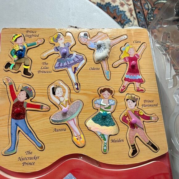 Rare My Beautiful Ballets Nutcracker XL Peg Puzzle Book Board - Picture 4 of 8